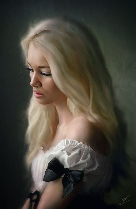 blonde woman art|Female .